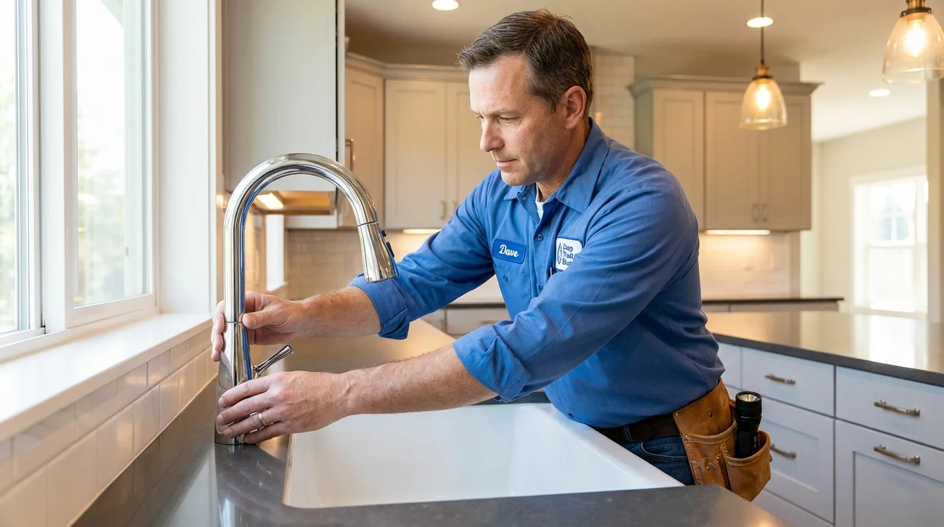 Kitchen faucet installation by Johns Plumbing LLC in Flemington